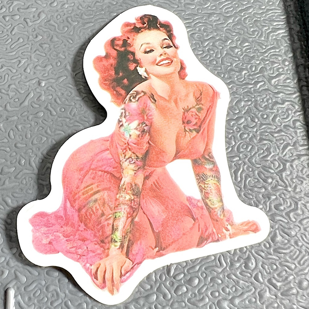 TATS Sexy Pinup Gorgeous Sticker Retro Vintage BomberGirl Ace Pilot